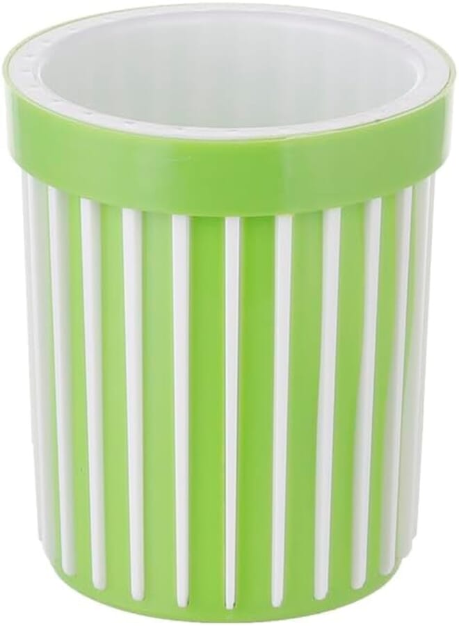 3A DG-6912 Plastic Pen Holder 11X9X11 CM - White Green
